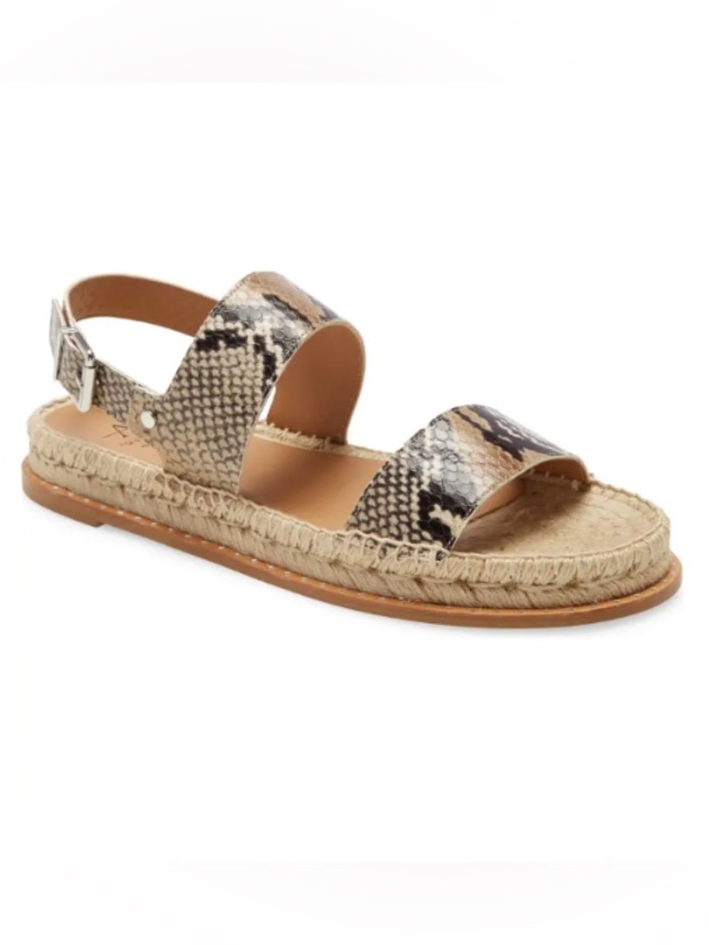 Aquatalia Snake-Print Espadrille Kira Slingback Sandals